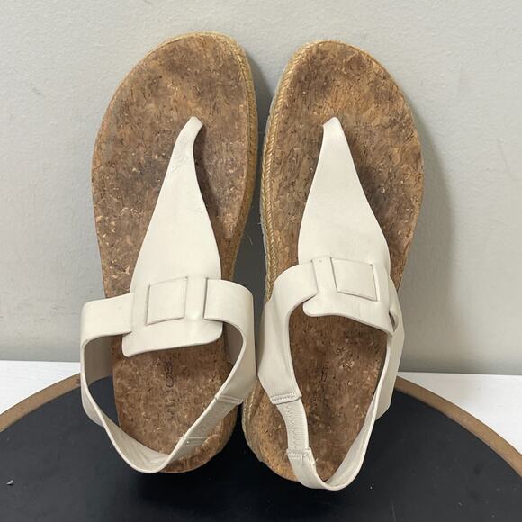 Vince Kirraβ Sandals Women 7M TanLeather Cork Footbed Slingback Platform - Picture 11 of 12